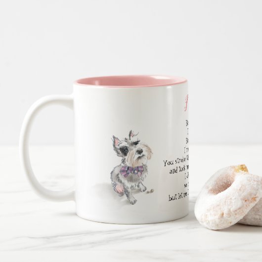 Schnauzer Dog Mug (Avec donut)