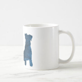 Schnauzer Dog Navy Blue Silhouette Koffiemok