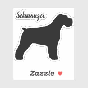 Schnauzer Dog Silhouette Vinyl Sticker