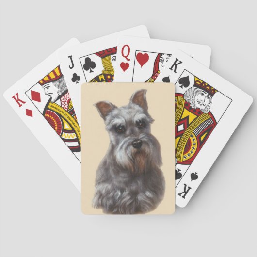 Schnauzer Dog-speelkaarten Pokerkaarten (Achterkant)