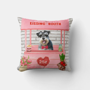 Schnauzer Dog Valentijnsdag Kissing Booth Kussen