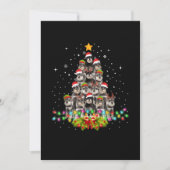 Schnauzer Dogs Tree Christmas Sweater Xmas Pet Aankondiging (Voorkant)