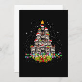 Schnauzer Dogs Tree Christmas Sweater Xmas Pet Aankondiging (Voorkant / Achterkant)