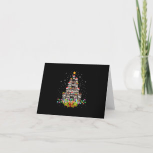 Schnauzer Dogs Tree Christmas Sweater Xmas Pet Bedankkaart