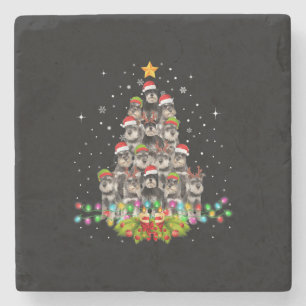 Schnauzer Dogs Tree Christmas Sweater Xmas Pet Stenen Onderzetter