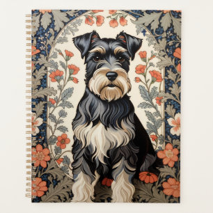 Schnauzer Élégant Fleurs Inspirées de William Morr