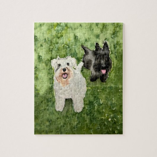 Schnauzer en Scottie Legpuzzel (Verticaal)