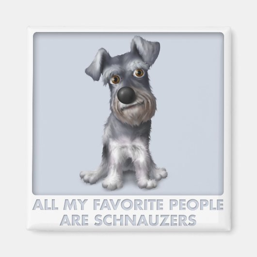Schnauzer Favoriet Magneet (Voorkant)