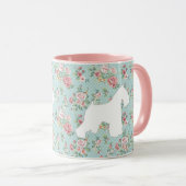 Schnauzer Flower Coffee Mok (Voorkant rechts)