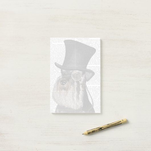 Schnauzer, Formele hond en Pet Post-it® Notes (Op bureau)