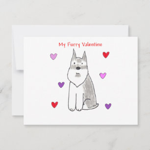 Schnauzer Furry Valentijn Feestdagenkaart