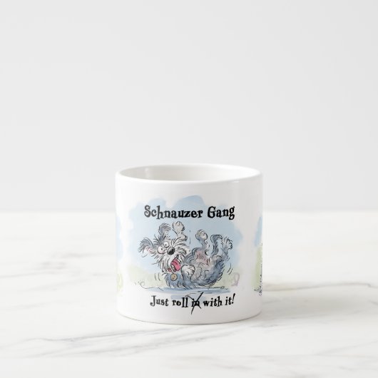 Schnauzer Gang Funny Espresso Kop (Voorkant)