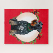 Schnauzer géant de Noël dans un puzzle laide (Horizontal)