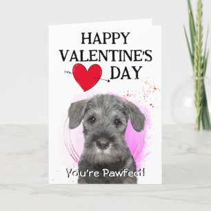Schnauzer Gepersonaliseerd Valentijnsdag Holiday C Feestdagen Kaart