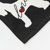 Schnauzer (Giant Schnauzer) Love Fleece Deken (Hoek)