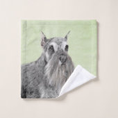 Schnauzer (Giant, Standard) Peinture - Chien Art (Gant de toilette)