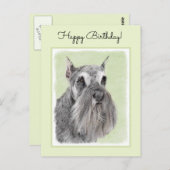 Schnauzer (Giant, Standard) Schnauzer - Dog Art Briefkaart (Voorkant / Achterkant)