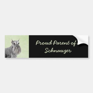 Schnauzer (Giant, Standard) Schnauzer - Dog Art Bumpersticker