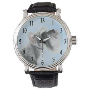 Schnauzer (Giant, Standard) Schnauzer - Dog Art Horloge