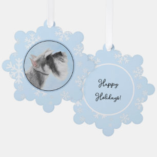 Schnauzer (Giant, Standard) Schnauzer - Dog Art Ornament Kaart