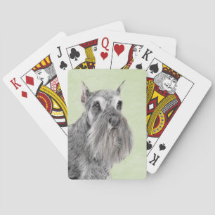 Schnauzer (Giant, Standard) Schnauzer - Dog Art Pokerkaarten
