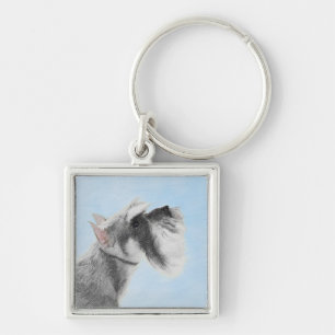 Schnauzer (Giant, Standard) Schnauzer - Dog Art Sleutelhanger