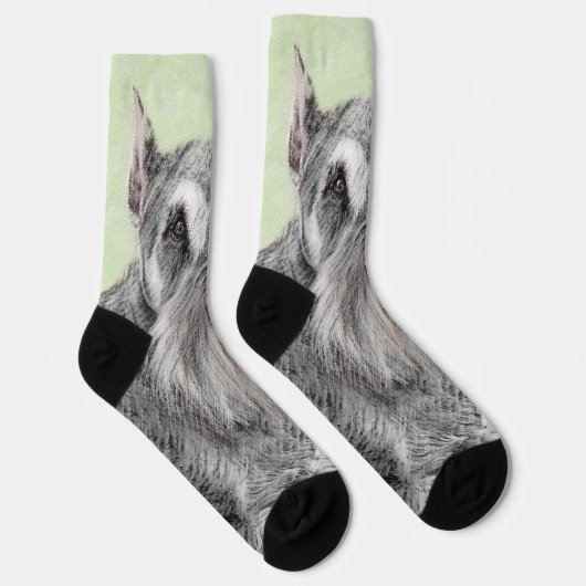 Schnauzer (Giant, Standard) Schnauzer - Dog Art Sokken (Rechts)