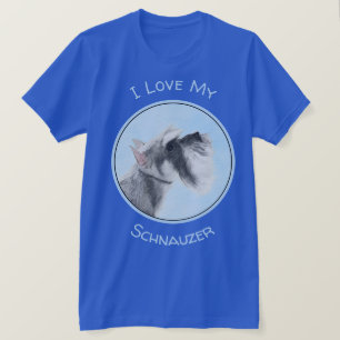 Schnauzer (Giant, Standard) Schnauzer - Dog Art T-shirt