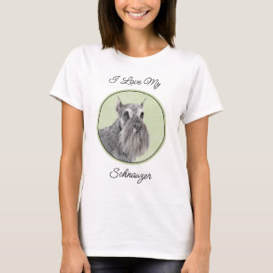 Schnauzer (Giant, Standard) Schnauzer - Dog Art T-shirt