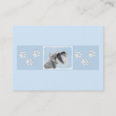 Schnauzer (Giant, Standard) Schnauzer - Dog Art Visitekaartje (Achterkant)