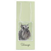 Schnauzer (Giant, Standard) Schnauzer - Dog Art Wijn Cadeautas (Voorkant)