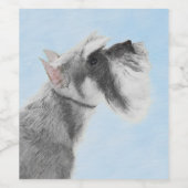 Schnauzer (Giant, Standard) Schnauzer - Dog Art Wijn Etiket (Enkel label)