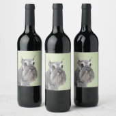 Schnauzer (Giant, Standard) Schnauzer - Dog Art Wijn Etiket (Flessen)