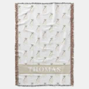 Schnauzer (grijs en wit) deken