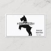 Schnauzer Groomer pour animaux/ Carte de visite po (Devant)