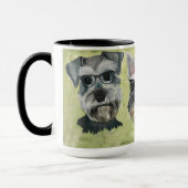Schnauzer Groovy Glasses Coffee Mok (Links)