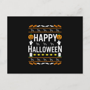 Schnauzer Halloween Lazy Ugly Costume Dog T-Shirt. Briefkaart