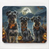 Schnauzer Halloween Spooky Muismat (Voorkant)