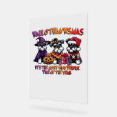 Schnauzer Halloween Thanksgiving Christmas Classic Acryl Bord (Hoek)
