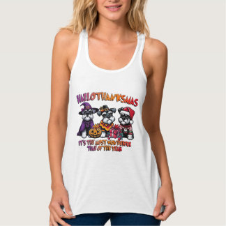 Schnauzer Halloween Thanksgiving Christmas Classic Tanktop