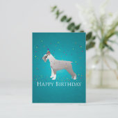 Schnauzer Happy Birthday Design Briefkaart (Staand voorkant)