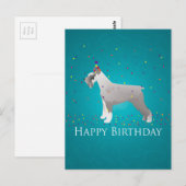 Schnauzer Happy Birthday Design Briefkaart (Voorkant / Achterkant)