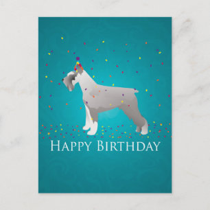 Schnauzer Happy Birthday Design Briefkaart