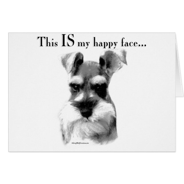 Schnauzer Happy Face (Devant horizontal)