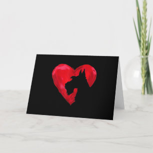 Schnauzer Heart Silhouette Valentijnsdag Dog Love Feestdagen Kaart