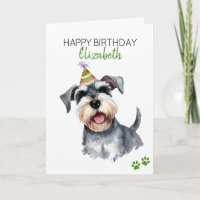 Schnauzer Hond Gepersonaliseerd Gelukkige Verjaard