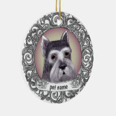 Schnauzer hond keramisch ornament (Rechts)