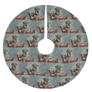 Schnauzer Hond Kerst Feestelijk Kerstboom Rok