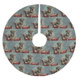 Schnauzer Hond Kerstfeest Kerstboom Rok