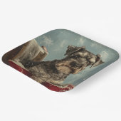 Schnauzer Hond Kerstfeest Papieren Bordje (Gebogen)